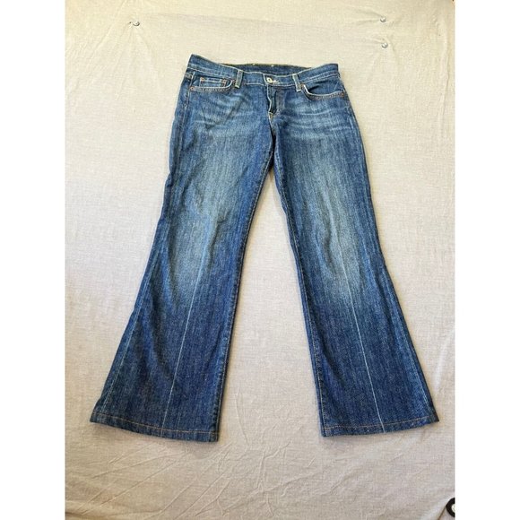 Lucky Brand‎ Pants Womens 6/28 Blue Denim Belted Pocketed Jeans Ladies 29x26. - Picture 1 of 11